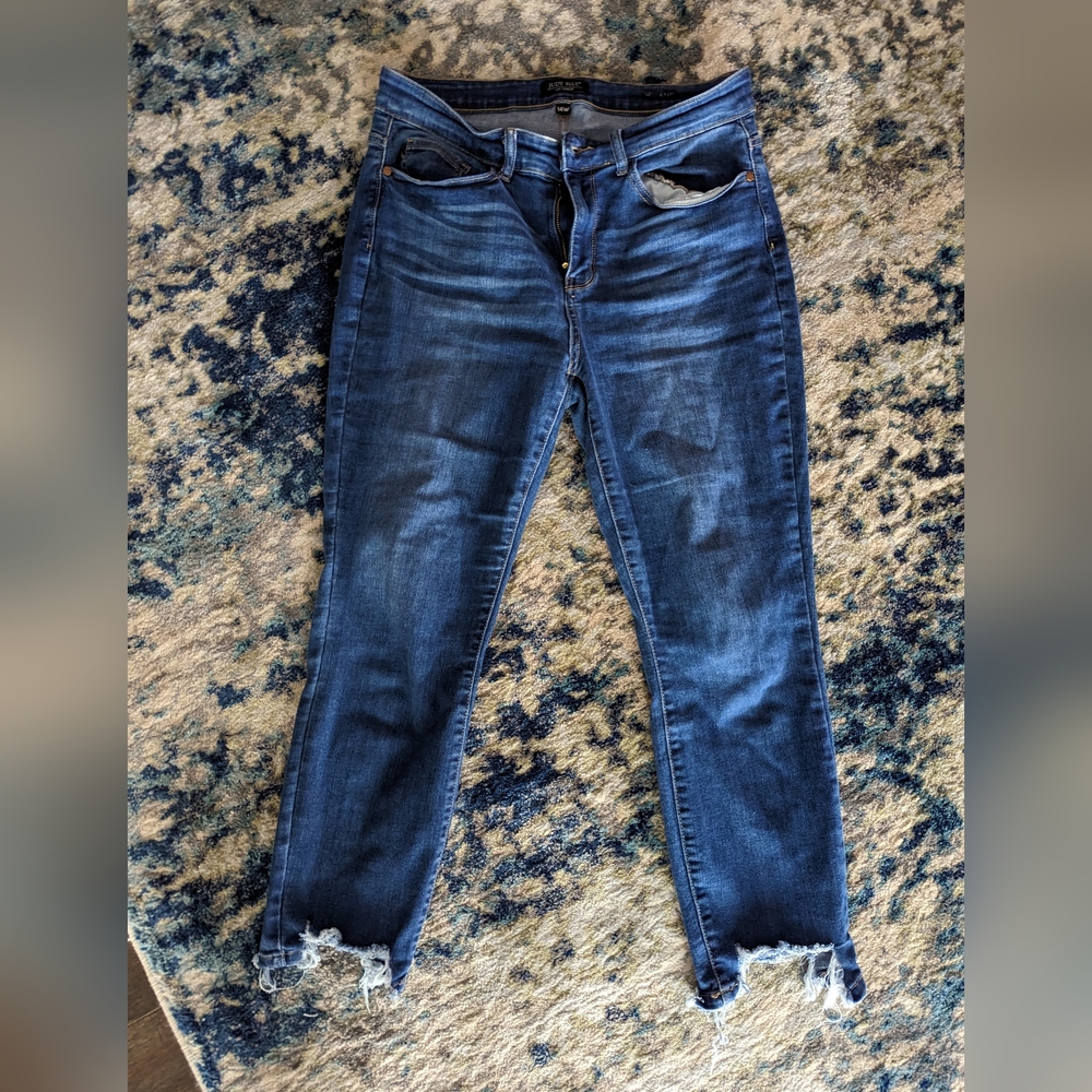 Judy blue jeans with frayed hems